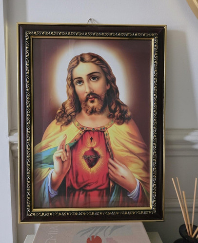 Framed sacred heart jesus - of,