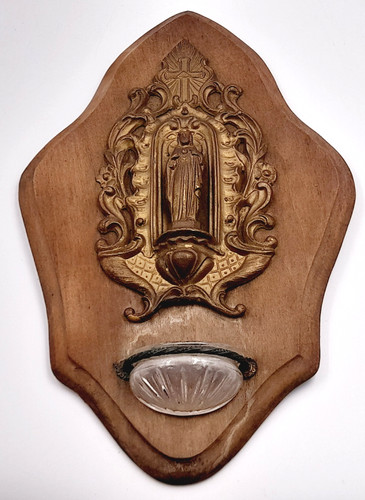 Vtg french wooden plaque - wooden,