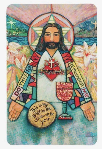 Sacred heart prayer card - sacred,