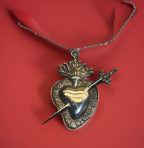 Sacred heart vintage voto - sacred,