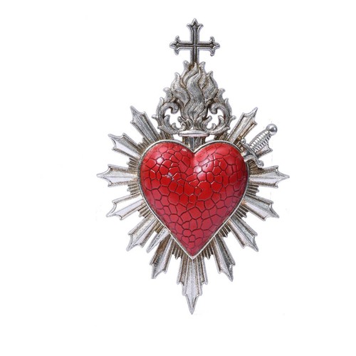 Sacred heart plaque embossed - sacred,