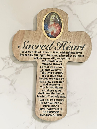 Sacred heart jesus wooden - heart,