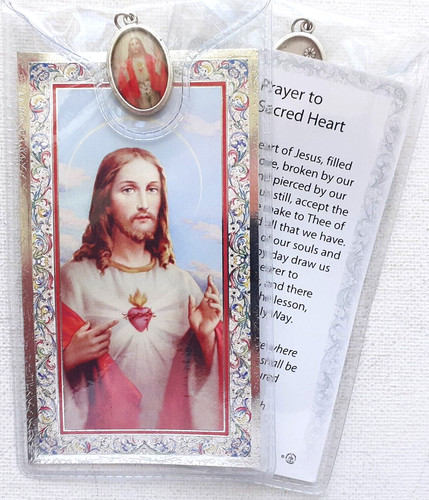 Sacred heart prayer card - sacred,