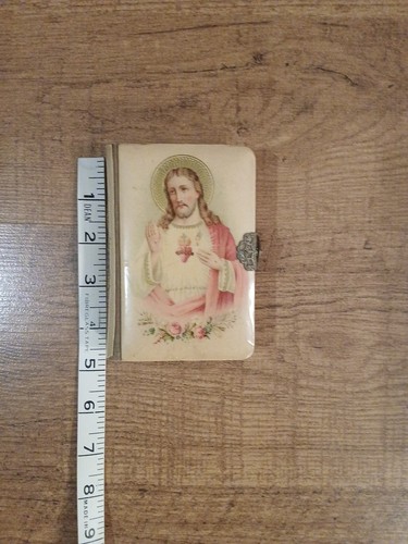 Antique celluloid sacred heart - sacred,