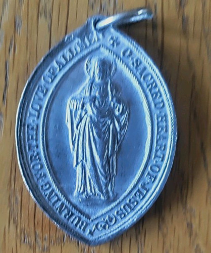 Sacred heart oval silver - sacred,
