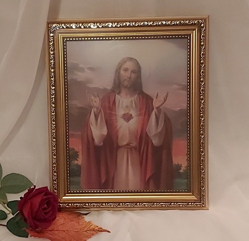 Sacred heart jesus - jesus, framed