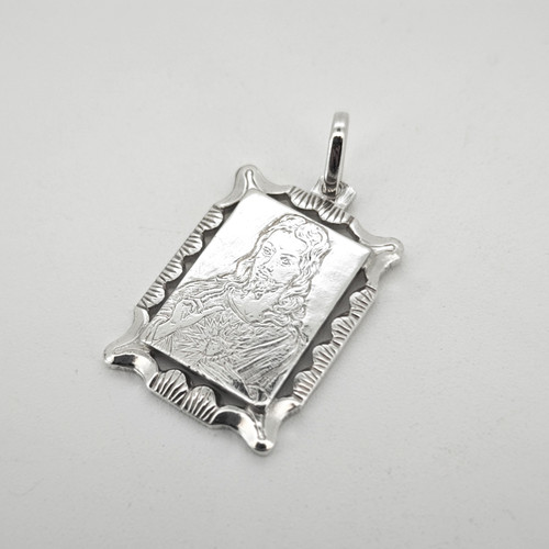 Silver sacred heart jesus - sacred,